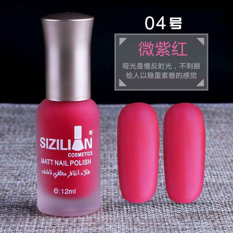 Factory direct sales hot sale matte nude nail polish frosted cross-border non-peelable quick-drying long-lasting nail polish wholesale 