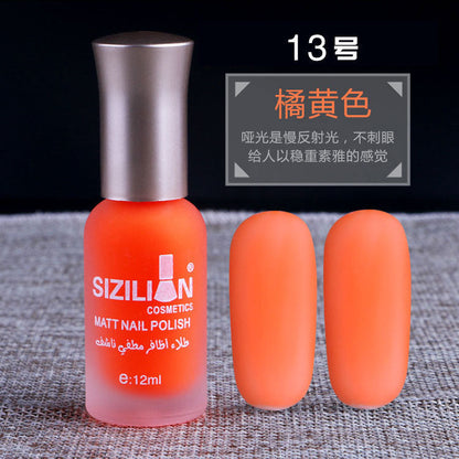 Factory direct sales hot sale matte nude nail polish frosted cross-border non-peelable quick-drying long-lasting nail polish wholesale 