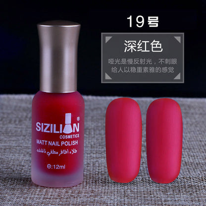 Factory direct sales hot sale matte nude nail polish frosted cross-border non-peelable quick-drying long-lasting nail polish wholesale 