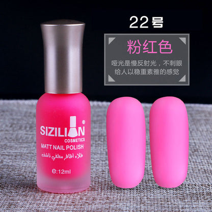 Factory direct sales hot sale matte nude nail polish frosted cross-border non-peelable quick-drying long-lasting nail polish wholesale 