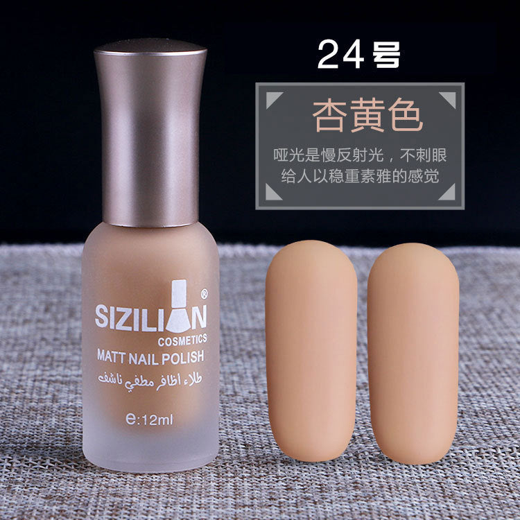 Factory direct sales hot sale matte nude nail polish frosted cross-border non-peelable quick-drying long-lasting nail polish wholesale 