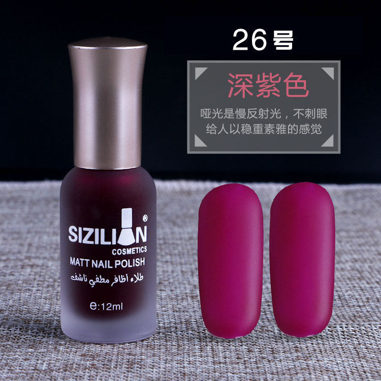 Factory direct sales hot sale matte nude nail polish frosted cross-border non-peelable quick-drying long-lasting nail polish wholesale 