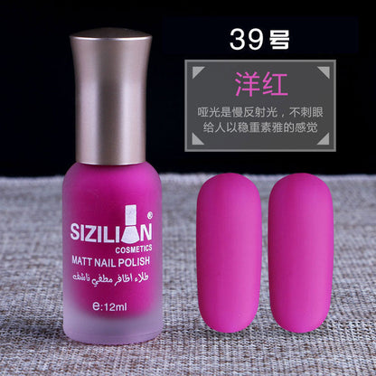 Factory direct sales hot sale matte nude nail polish frosted cross-border non-peelable quick-drying long-lasting nail polish wholesale 