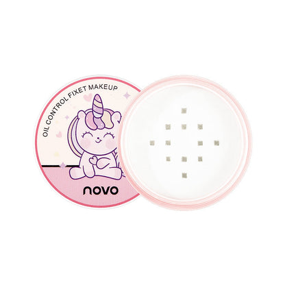 NOVO5386 Unicorn loose powder cute girl Mengxin lin oil natural delicate docile powder domestic cosmetics