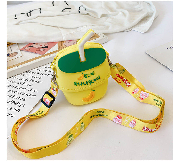 Donut Children's Bag Cute Children's Crossbody Small Bag Silicone Children's Coin Purse Japanese Baby Accessory Bag 