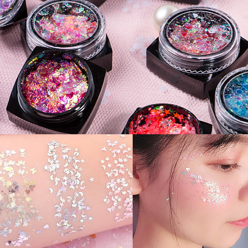 Zhifei net celebrity eye makeup mermaid sequins star patch girl eye corner sequins annual party makeup gel sequins