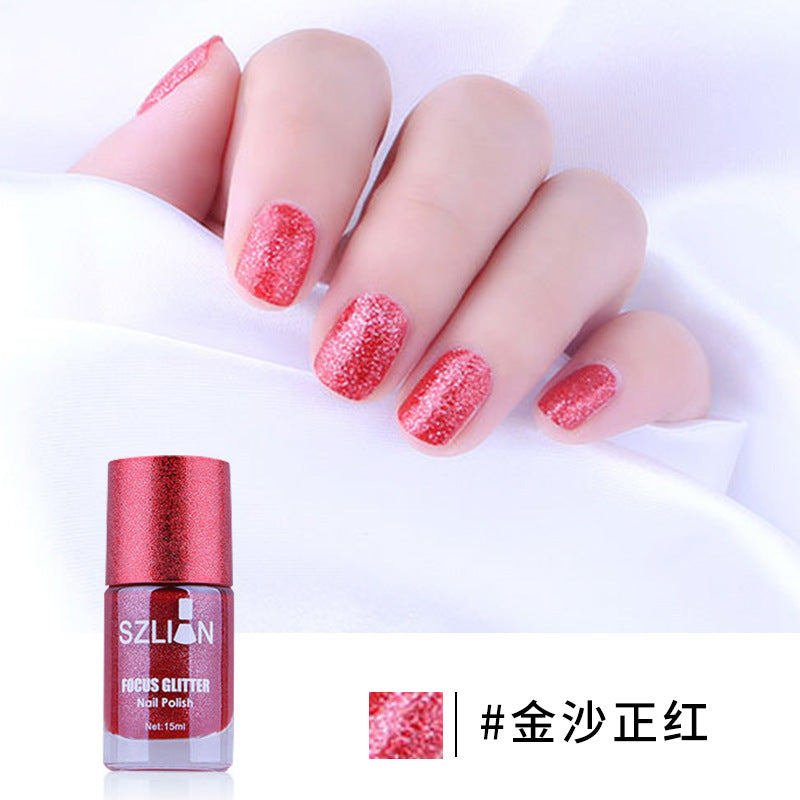 New Smoothie Nail Polish Large Capacity Sands Series Waterproof Quick Dry Long-lasting No Fading 15ml Nail Polish