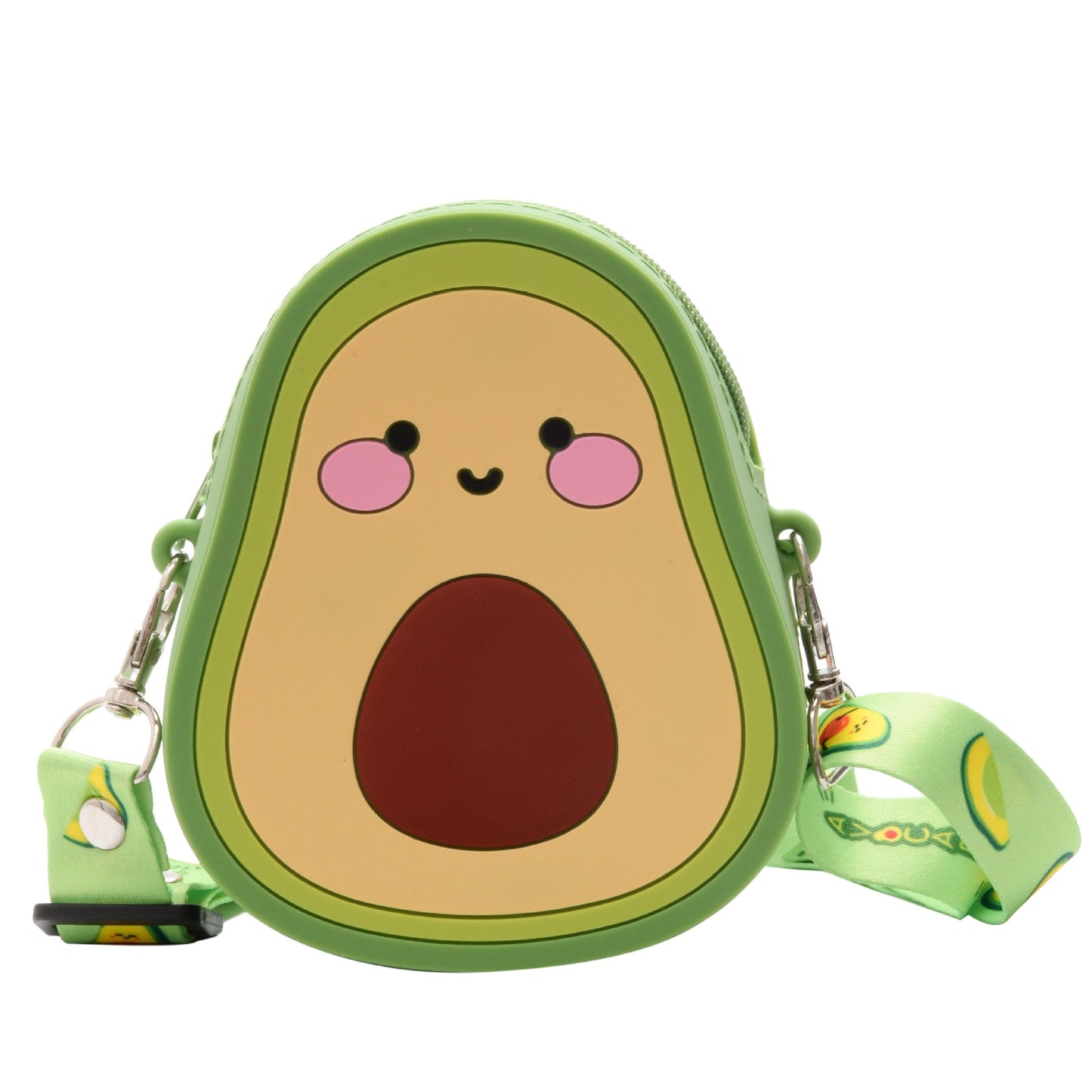 Silicone Coin Mini Bag Cute Avocado Children's Crossbody Bag 2024 New Baby Girls Shoulder Bag 