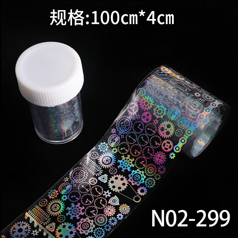 New cross-border nail sticker transfer paper nail art special star nail sticker laser aurora sticker nail art 