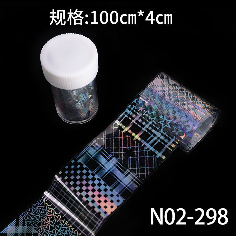 New cross-border nail sticker transfer paper nail art special star nail sticker laser aurora sticker nail art 