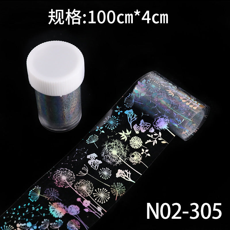 New cross-border nail sticker transfer paper nail art special star nail sticker laser aurora sticker nail art 