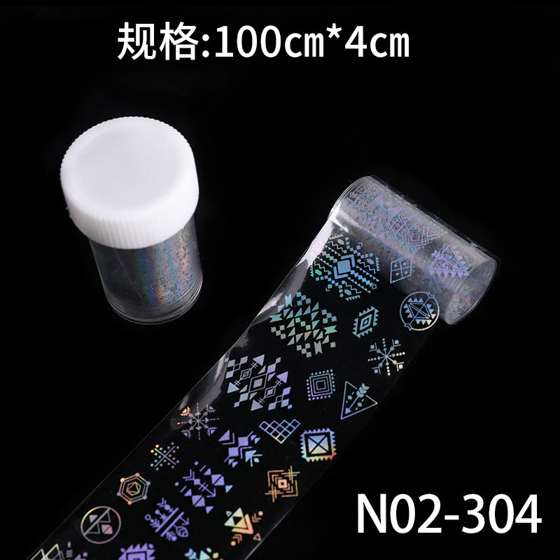 New cross-border nail sticker transfer paper nail art special star nail sticker laser aurora sticker nail art 