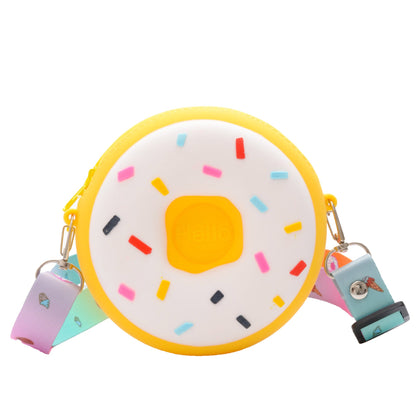 Donut Children's Bag Cute Children's Crossbody Small Bag Silicone Children's Coin Purse Japanese Baby Accessory Bag 