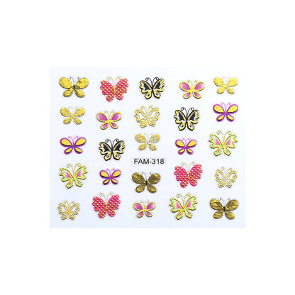 3d new nail art flower stickers Internet celebrity same style small daisy girl small fresh nude nail stickers