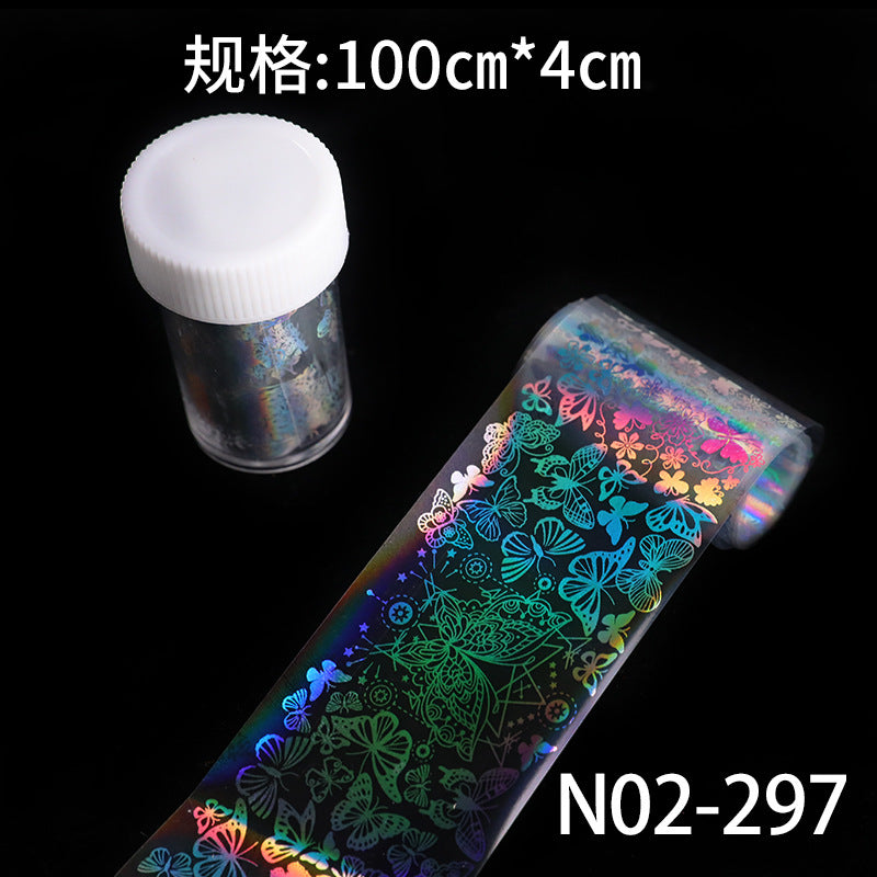 New cross-border nail sticker transfer paper nail art special star nail sticker laser aurora sticker nail art 