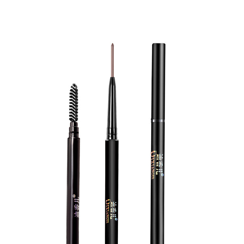 HLLR double-headed ultra-fine eyebrow pencil for women with fine core, waterproof and sweat-proof, long-lasting color, non-fading, beginners, manufacturers wholesale 