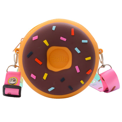 Donut Children's Bag Cute Children's Crossbody Small Bag Silicone Children's Coin Purse Japanese Baby Accessory Bag 