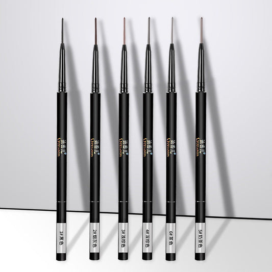 HLLR double-headed ultra-fine eyebrow pencil for women with fine core, waterproof and sweat-proof, long-lasting color, non-fading, beginners, manufacturers wholesale 