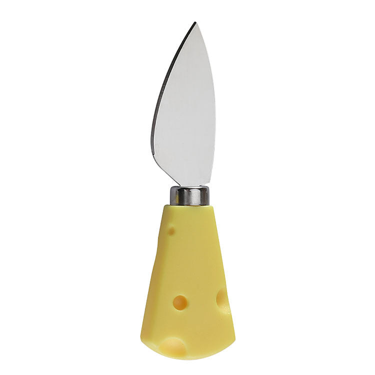 Stainless steel cheese knife set butter cream scraper spatula cheese pizza knife wooden handle baking tool steak knife