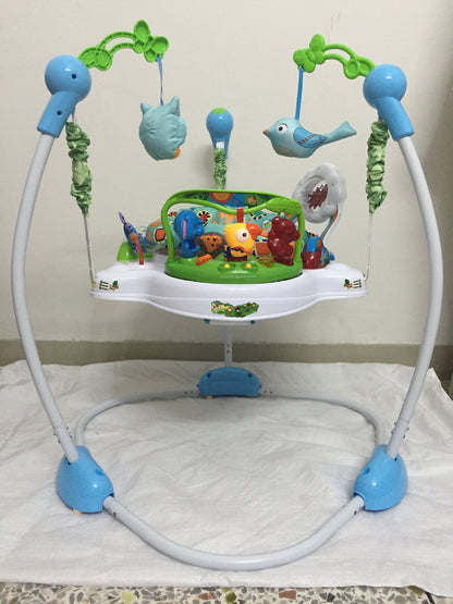 Baby jumping playground children jumping chair tropical rainforest baby fitness rack with light and music