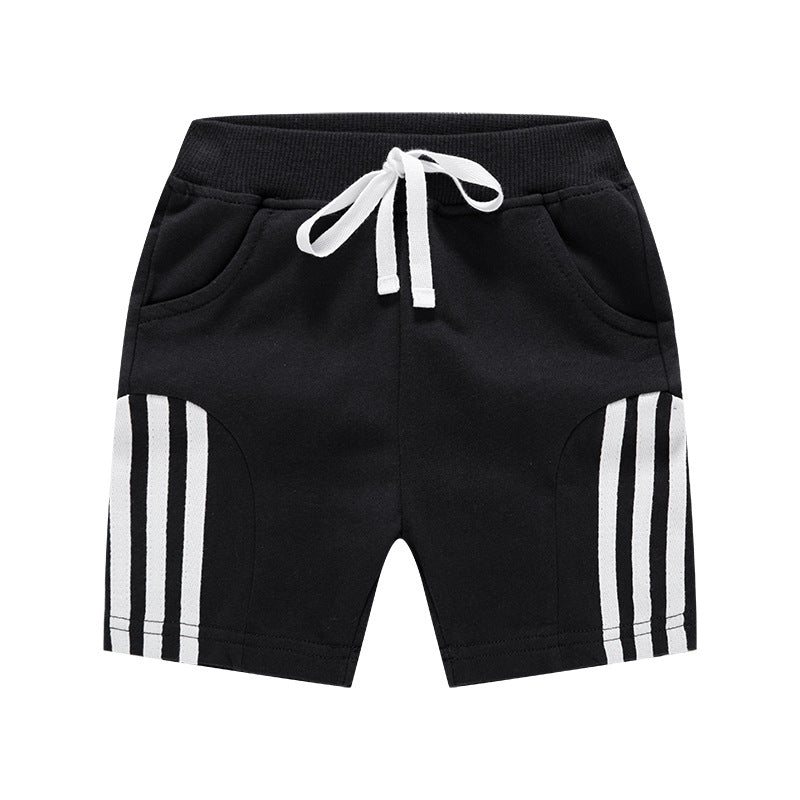 2024 new summer new children's shorts three stripes boys shorts casual cotton pants manufacturers