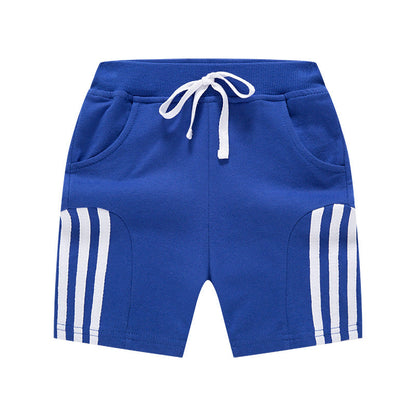 2024 new summer new children's shorts three stripes boys shorts casual cotton pants manufacturers