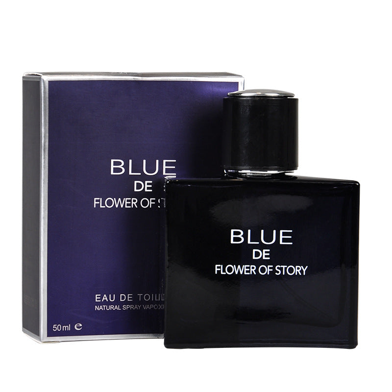 Popular online flower story blue men's perfume long-lasting light fragrance ocean fragrance cologne charm sports 