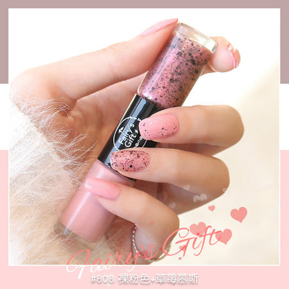 Nail polish no baking quick drying long-lasting non-peelable student sequins nude transparent new oily nail polish wholesale