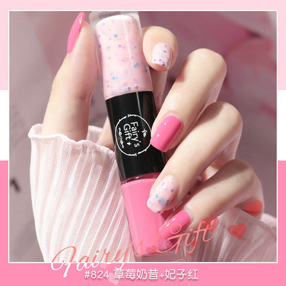 Nail polish no baking quick drying long-lasting non-peelable student sequins nude transparent new oily nail polish wholesale