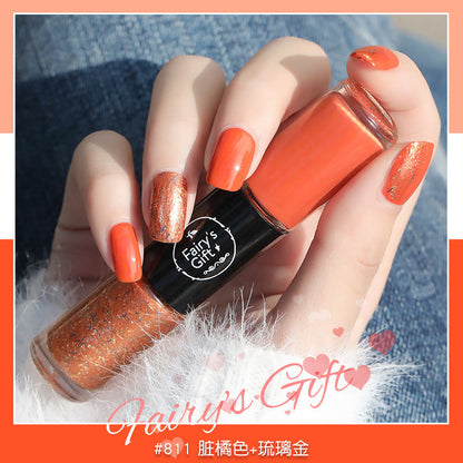 Nail polish no baking quick drying long-lasting non-peelable student sequins nude transparent new oily nail polish wholesale