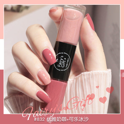 Nail polish no baking quick drying long-lasting non-peelable student sequins nude transparent new oily nail polish wholesale