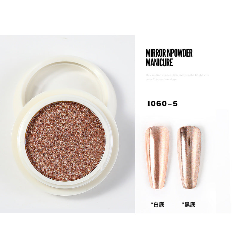 Internet celebrity style gold solid magic mirror powder 6 colors solid mirror titanium powder super bright no flying powder cross-border hot sale