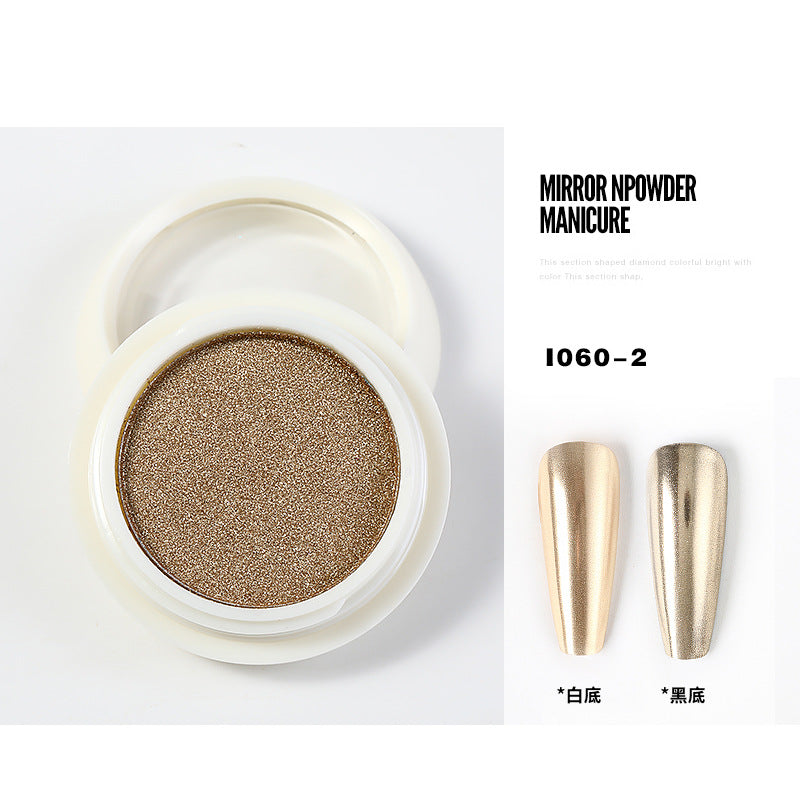 Internet celebrity style gold solid magic mirror powder 6 colors solid mirror titanium powder super bright no flying powder cross-border hot sale