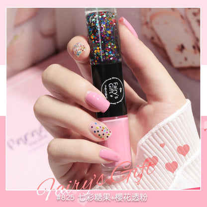 Nail polish no baking quick drying long-lasting non-peelable student sequins nude transparent new oily nail polish wholesale