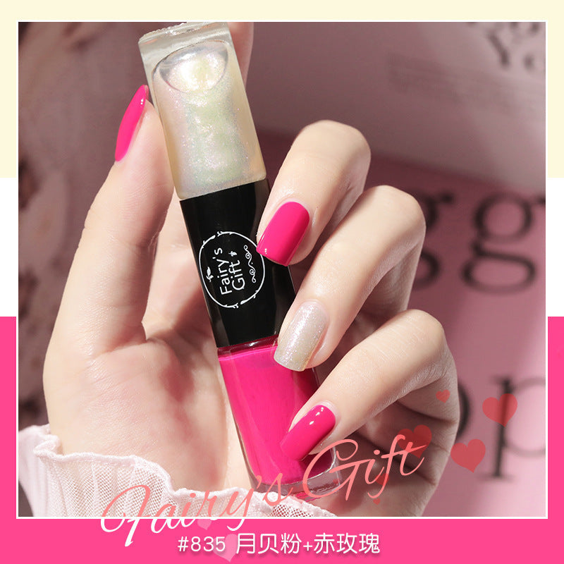 Nail polish no baking quick drying long-lasting non-peelable student sequins nude transparent new oily nail polish wholesale