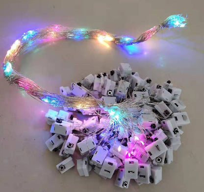 Light line LED flash garland light ear light line accessories three-speed adjustment high brightness constant brightness colorful light factory direct sales