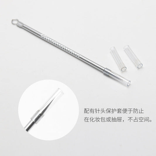 80mm short beauty makeup tool acne needle carbon steel double head acne needle acne blackhead needle sanding acne needle