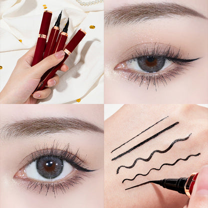 Gemon red velvet eyeliner does not smudge, quick-drying, waterproof, sweat-proof and long-lasting for beginners, liquid eyeliner pen, internet celebrity style