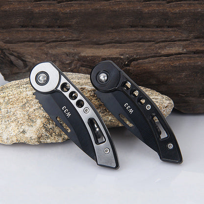 Stainless steel fruit knife outdoor knife folding knife multi-function camping folding knife portable mini small sharp boutique