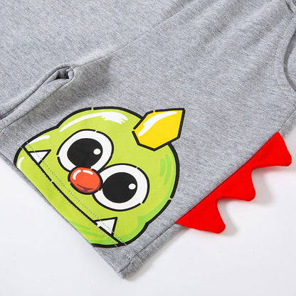 2024 summer new summer boys cartoon shorts baby pants children's shorts dinosaur trendy bottoms