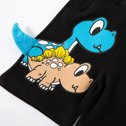 2024 New Summer Boys Three-Dimensional Cartoon Shorts Children's Shorts Dinosaur Bottoms Pure Cotton Trendy One Piece Delivery