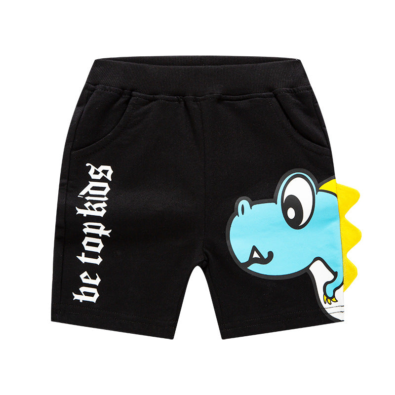 2024 new summer children's three-dimensional cartoon shorts boys baby dinosaur pants shorts bottoms trendy