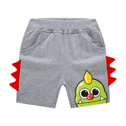 2024 summer new summer boys cartoon shorts baby pants children's shorts dinosaur trendy bottoms