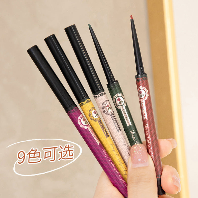 Gemon color eyeliner gel pen very fine waterproof non-smudge white brown pseudo plain makeup beginner eyeliner pen