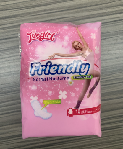 Hot air super soft non-woven surface sanitary napkin