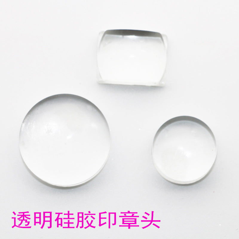 Manicure transparent stamp silicone head pattern transfer nail polish transfer head printing special tool