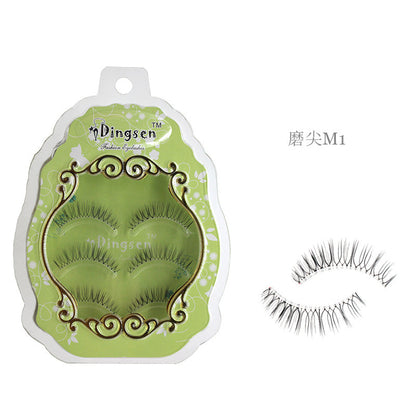 DINGSEN false eyelashes manufacturer produces high-end pure hand-sharpened eyelashes three pairs of natural cross