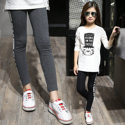 Girls pants 2024 new spring and autumn stylish fashion children's leggings children's pants girls loose trousers