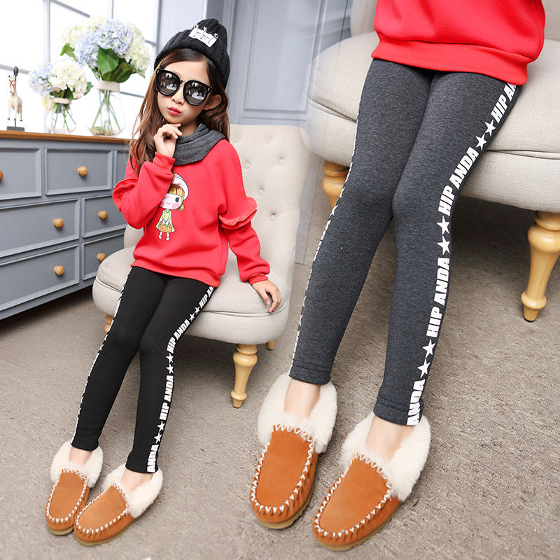 Girls pants 2024 new spring and autumn stylish fashion children's leggings children's pants girls loose trousers