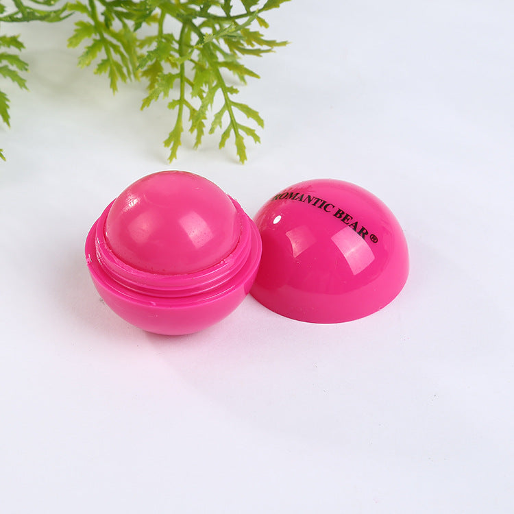 Wholesale spherical lip balm moisturizing anti-drying children's creative boutique moisturizing lip balm ball fruit flavor